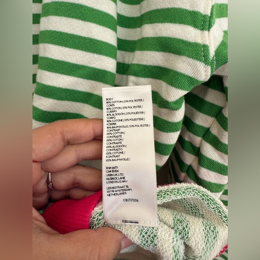 NWOT free people Classic Striped Oversized Crewneck - Picture 8 of 11